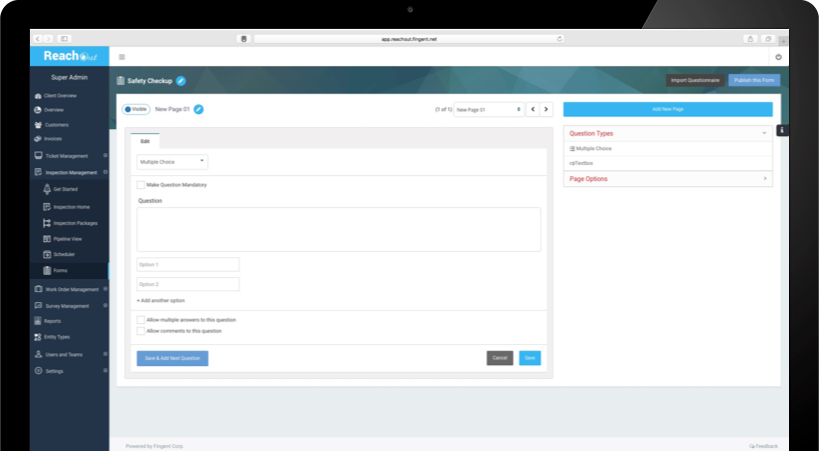 Inspection Management Software with Smart Forms - ReachOut Suite
