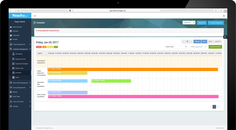 Inspection Software with Intuitive Scheduler - ReachOut Suite
