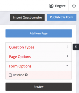 italic Form Controls Panel