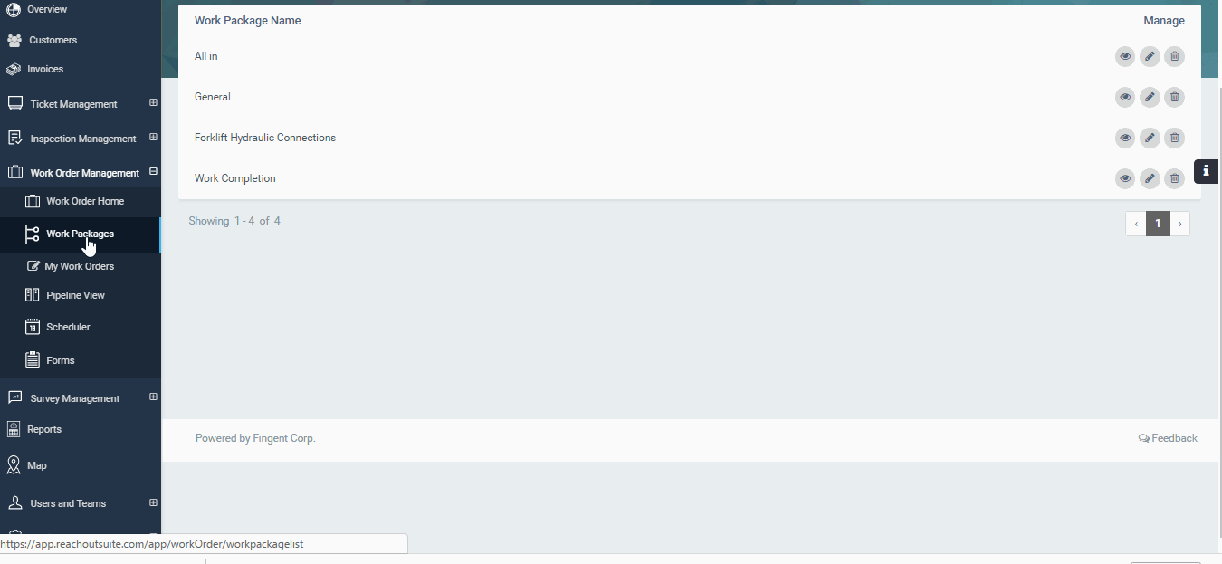 Add work order packages