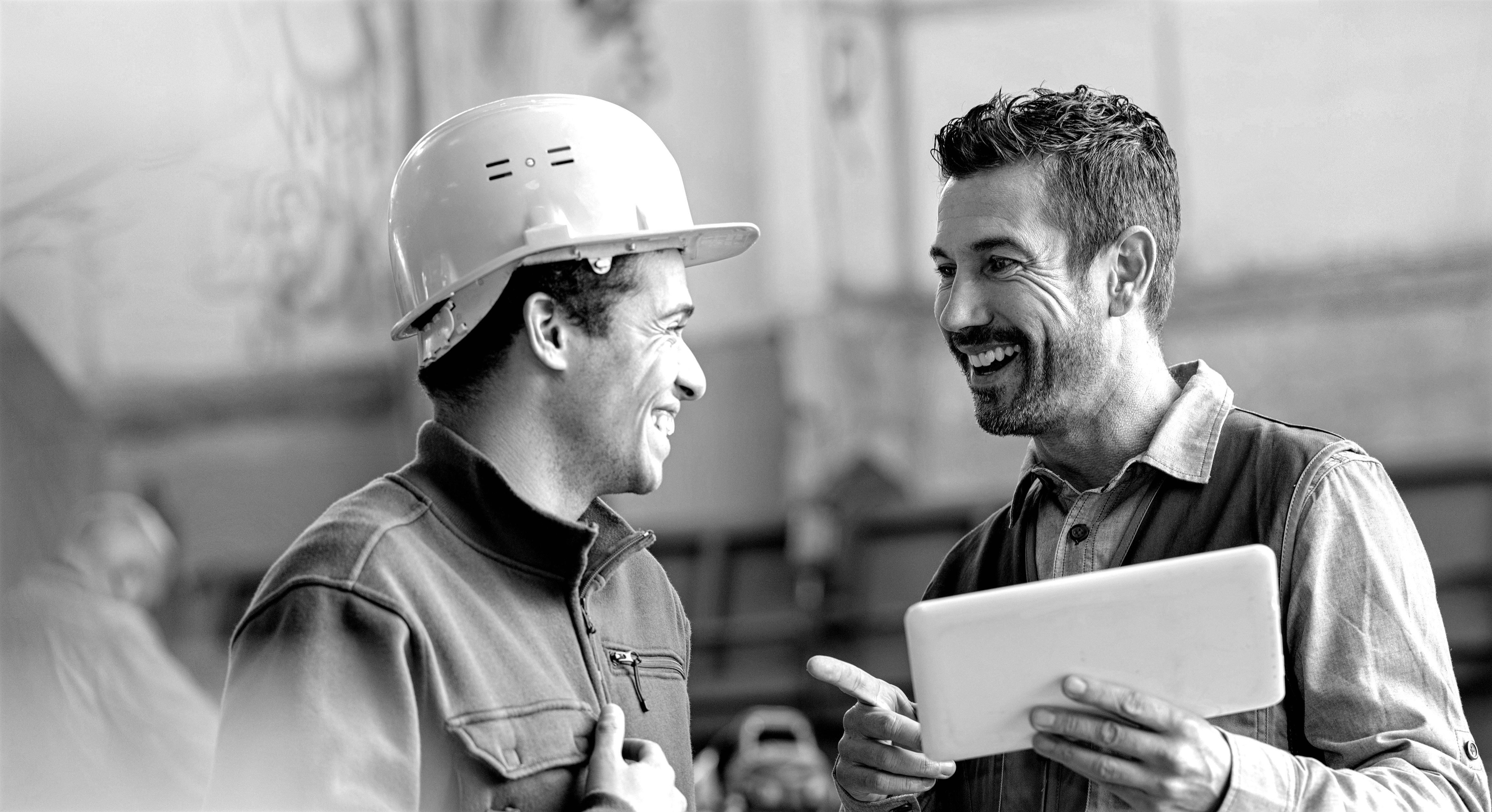 Mathew with a customer