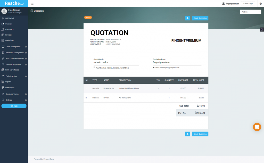 Quotation Management