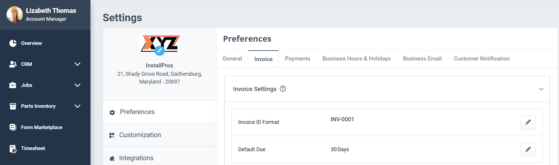 Invoice Configuration Invoices Invoice Configuration - ReachOut